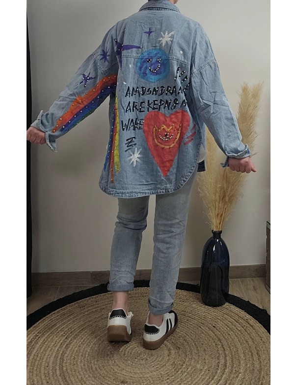 Chemise veste à motifs